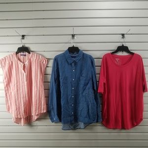 New 3 Pcs Women's Top Blouse Shirt Sweater Tank